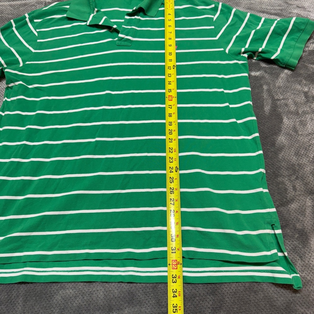 Polo Ralph Lauren Mens 2XLT Green White Striped Short Sleeve Polo Shirt Pink - Picture 5 of 8